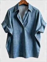 Elorivane Plus Size Halloween Bat & Pumpkin Print Shirt - Image 16
