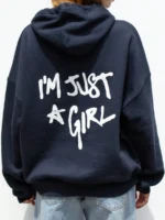 Elorivane Women's Fall Sweatshirt, Drop Shoulder Slogan Print Casual Long Sleeve Top - Image 2