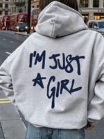 Elorivane Women's Fall Sweatshirt, Drop Shoulder Slogan Print Casual Long Sleeve Top - Image 5