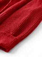 Elorivane Plus Size Sage Green Knitted Hoodie Raglan Sleeve Drawstring Cuffs Minimalist Pullover Sweater for Fall Winter Vacation Smart Casual Wear - Image 13