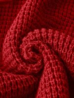 Elorivane Plus Size Sage Green Knitted Hoodie Raglan Sleeve Drawstring Cuffs Minimalist Pullover Sweater for Fall Winter Vacation Smart Casual Wear - Image 14