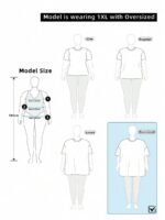 Elorivane Plus Size Contrast Striped Patchwork Tee, Washed Round Neck Long Sleeve Top, Spring Fall Casual Wear - Image 15