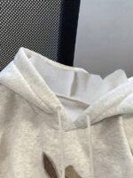 Elorivane Women's Cartoon Rabbit Print Hoodie, Casual Sweatshirt, Autumn Winter Essential & Christmas Gift - Image 3