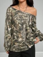Elorivane Tween Girls Y2K Graphic Sweatshirt, Stretchy Off The Shoulder Top - Image 4