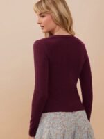 Elorivane Women Crewneck Button Front Cardigan, Long Sleeve Western Cowgirl Fall Winter Country Sweater - Image 4
