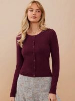 Elorivane Women Crewneck Button Front Cardigan, Long Sleeve Western Cowgirl Fall Winter Country Sweater - Image 5