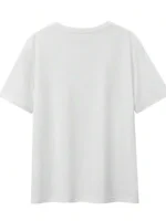 Elorivane Plus Size Light Blue Round Neck T-Shirt "One Day At A Time" Heart Print Soft Polyester for Summer Vacation Smart Casual Wear - Image 8