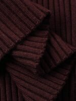 Elorivane Plus Size Wine Red Sweater, V-Neck Bodycon Long Sleeve Valentine Fall Top - Image 3