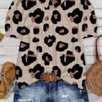 Elorivane Plus Size Black Halloween Skull Pattern Puff Sleeve Blouse Goth Bohemian Top for Summer Concert Festival Wear