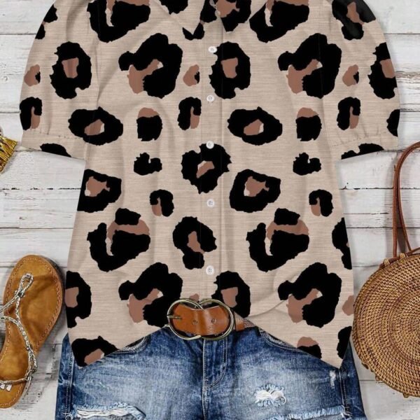 Elorivane Plus Size Black Halloween Skull Pattern Puff Sleeve Blouse Goth Bohemian Top for Summer Concert Festival Wear