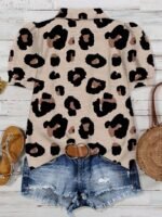 Elorivane Plus Size Black Halloween Skull Pattern Puff Sleeve Blouse Goth Bohemian Top for Summer Concert Festival Wear - Image 2