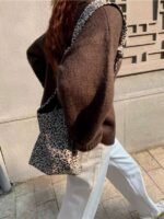 Elorivane Women's Vintage Knit Cardigan | Loose Old Money Style, Commuter Autumn Winter Sweater - Image 2