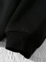 Elorivane Plus Size Letter Print Round Neck Sweatshirt for Autumn Winter Casual Wear - Image 17