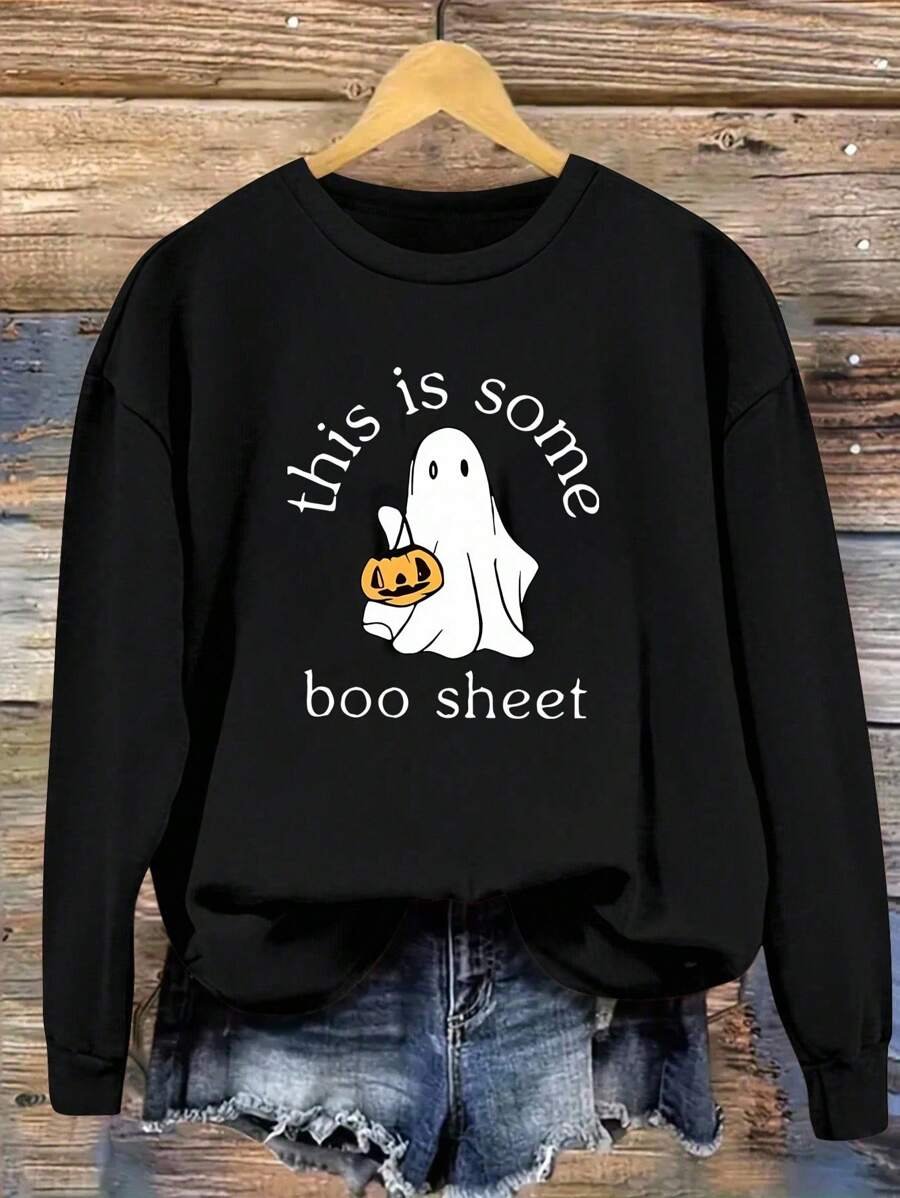 1754036542ed4254ca4358a2bb6a2b83d9d9f77531_thumbnail_900x Elorivane Plus Size Halloween Graphic Crew Neck Long Sleeve Pullover for Fall Street Style - Image 1