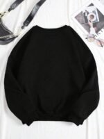 Elorivane Plus Size Halloween Graphic Crew Neck Long Sleeve Pullover for Fall Street Style - Image 2
