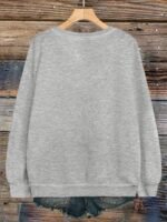 Elorivane Plus Size Sage Green Heart Graphic Crew Neck Pullover Sweatshirt for Fall Winter Teacher Graduation Smart Casual Outfits - Image 23