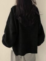 Elorivane Women's Drop Shoulder Knit Sweater, Korean Loose Casual - Image 22