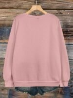 Elorivane Plus Size Sage Green Heart Graphic Crew Neck Pullover Sweatshirt for Fall Winter Teacher Graduation Smart Casual Outfits - Image 28