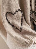Elorivane Plus Size Apricot Cardigan, Tie-Front Knot, Cute Kawaii Autumn Date Office Sweater - Image 13