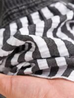 Elorivane Plus Size Contrast Striped Patchwork Tee, Washed Round Neck Long Sleeve Top, Spring Fall Casual Wear - Image 7