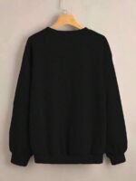 Elorivane Plus Size Leopard Print Letter Graphic Round Neck Loose Pullover Sweatshirt for Winter - Image 7