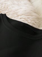 Elorivane Plus Size Leopard Print Letter Graphic Round Neck Loose Pullover Sweatshirt for Winter - Image 9