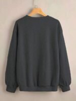 Elorivane Plus Size Leopard Print Letter Graphic Round Neck Loose Pullover Sweatshirt for Winter - Image 11