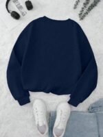 Elorivane Women's Oversized Bear Graphic Sweatshirt, Long Sleeve Crew Neck - Image 7
