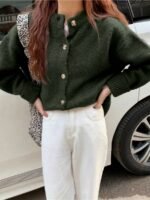 Elorivane Women's Vintage Knit Cardigan | Loose Old Money Style, Commuter Autumn Winter Sweater - Image 20
