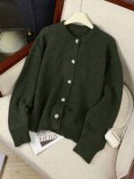 Elorivane Women's Vintage Knit Cardigan | Loose Old Money Style, Commuter Autumn Winter Sweater - Image 21