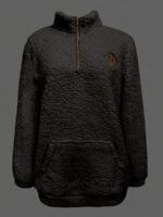 Elorivane Women's White Teddy Sherpa Pullover, Pocket Design Casual Long Sleeve Fall Winter Top - Image 13