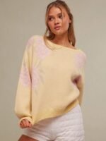 Elorivane Women Floral Jacquard Knit Sweater, Boatneck Long Sleeve Western Cowgirl Fall Winter Rodeo Top - Image 19