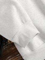 Elorivane Plus Size Slogan & Skull Print Crew Neck Long Sleeve Sweatshirt Loose Fit for Autumn Winter Casual Wear - Image 3