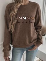Elorivane Minimalist Crew Neck Long Sleeve Sweatshirt - Image 3