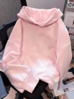 Elorivane Women Y2K Solid Color Hooded Pullover Sweatshirt, Casual Yellow Fall Back To School Hoodie - Image 6