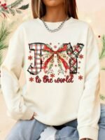 Elorivane Jesus Merry Christmas Crew Neck Sweatshirt, Women Long Sleeve Pullover, Fall Winter Casual Top - Image 3