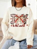 Elorivane Jesus Merry Christmas Crew Neck Sweatshirt, Women Long Sleeve Pullover, Fall Winter Casual Top - Image 2
