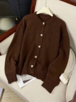 Elorivane Women's Vintage Knit Cardigan | Loose Old Money Style, Commuter Autumn Winter Sweater - Image 8