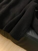 Elorivane Women's French Contrast Stitching High Neck Knit Sweater | Commuter Versatile Black Pullover Fall - Image 10