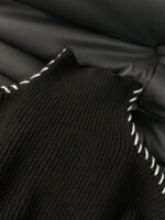 Elorivane Women's French Contrast Stitching High Neck Knit Sweater | Commuter Versatile Black Pullover Fall - Image 9