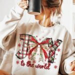 Elorivane Jesus Merry Christmas Crew Neck Sweatshirt, Women Long Sleeve Pullover, Fall Winter Casual Top
