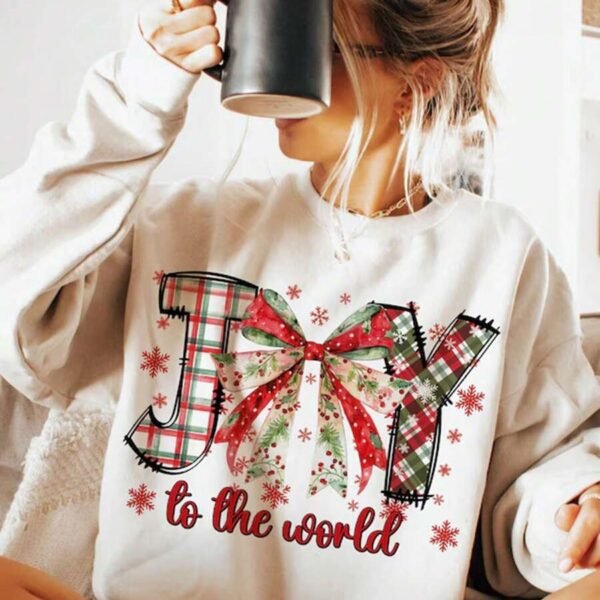 Elorivane Jesus Merry Christmas Crew Neck Sweatshirt, Women Long Sleeve Pullover, Fall Winter Casual Top