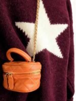 Elorivane Plus Size Drop Shoulder Five-Pointed Star Jacquard Knit Crew Neck Sweater for Fall Winter - Image 16