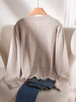 Elorivane Plus Size Lace-Up Cardigan, Versatile Autumn Winter Casual Sweater - Image 2