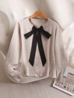 Elorivane Plus Size Lace-Up Cardigan, Versatile Autumn Winter Casual Sweater - Image 3