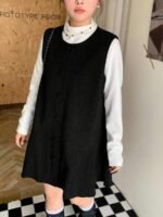 Elorivane Plus Size Woolen Mini Dress, Sleeveless Short Cute Casual Top - Image 12