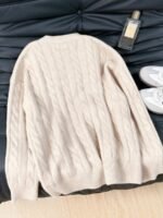 Elorivane Women's Minimalist V-Neck Loose Knit Sweater | Low-Key Vintage Brown Pullover Fall - Image 15