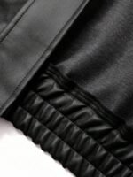 Elorivane Plus Size PU Leather Moto Jacket, Solid Lapel Loose Autumn Winter Outerwear - Image 22