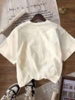 Elorivane Women's Leopard & Star Graphic Tee, Round Neck Casual Short Sleeve Summer T-Shirt - Image 13