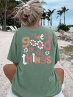 Elorivane Women's Plus Size Beach Quote Graphic Tee, Casual Summer - Image 2